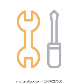 repair colour line vector icon