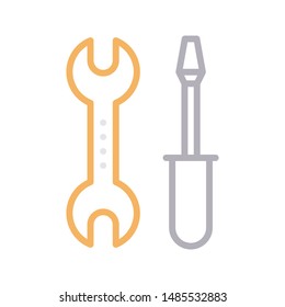 repair colour line vector icon