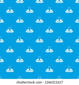 Repair company pattern vector seamless blue repeat for any use