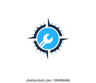 Repair Compass Logo Design Element