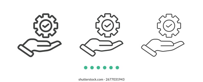 Repair completed icon. Thin line icon vector