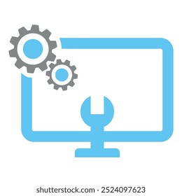 Computersymbol reparieren. Ein Set von Web-Symbolen
