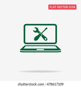 Repair computer icon. Vector concept illustration for design.