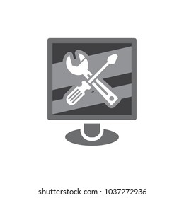 Repair Computer Logo Icon Design