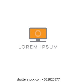 repair computer logo vector