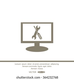 repair computer vector icon
