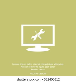repair computer vector icon