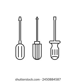 Conjunto de iconos de esquema de concepto de reparación aislados en la Ilustración vectorial de fondo blanco para el Web.