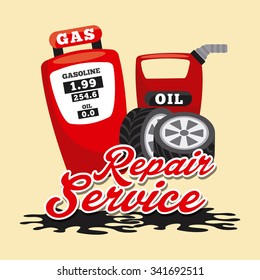 Repair concept with service icons design, vector illustration 10 eps graphic