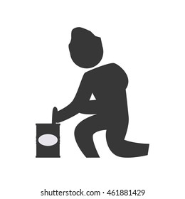 Repair and construction concept represented by constructer pictogram icon. Isolated and flat illustration