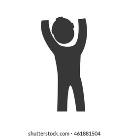 Repair and construction concept represented by constructer pictogram with helmet icon. Isolated and flat illustration