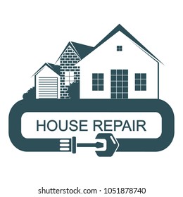 Repair and construction of a house symbol