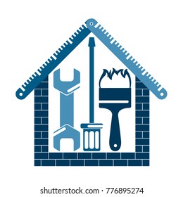 Repair Construction House Symbol Stock Vector (Royalty Free) 776895274 ...