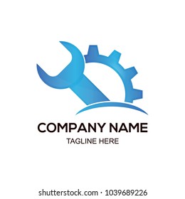 repair control group, service industry symbol blue color vector illustration