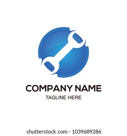 repair control group, service industry symbol blue color vector illustration