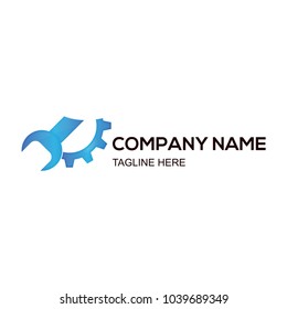 repair control group, service industry symbol blue color vector illustration