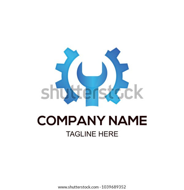 repair control group, service industry\
symbol blue color vector\
illustration