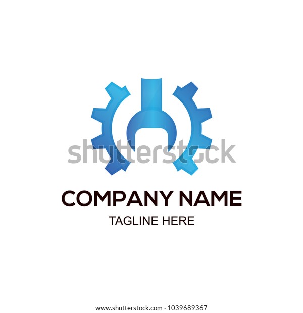repair control group, service industry\
symbol blue color vector\
illustration