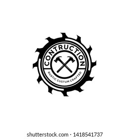 repair Contruction Logo Template Design,custum crafted design