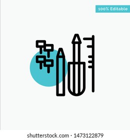 Repair, Custom, Engineering, Equipment turquoise highlight circle point Vector icon