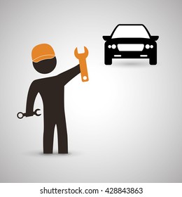 Repair design. auto icon. isolated illustration
