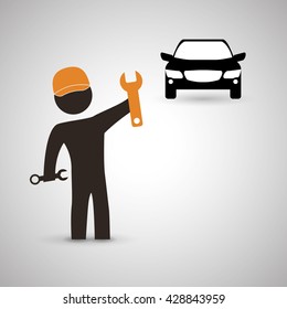 Repair design. auto icon. isolated illustration
