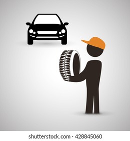 Repair design. auto icon. isolated illustration