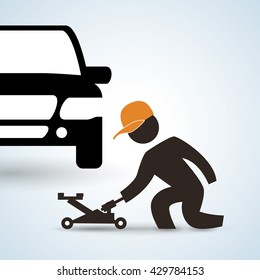 Repair design. auto icon. isolated illustration