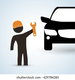 Repair design. auto icon. isolated illustration