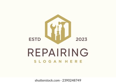 Repair design element vector icon with creative concept idea