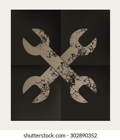 Repair design on black background,vector