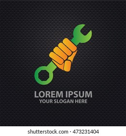 Repair design on dark background,vector