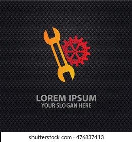 Repair design on dark background,vector