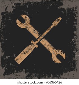 Repair design on grunge background,vector