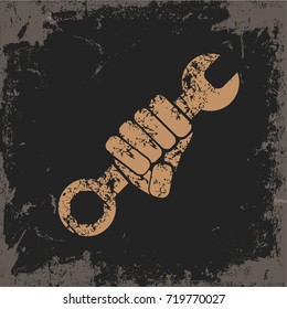 Repair design on grunge background,vector
