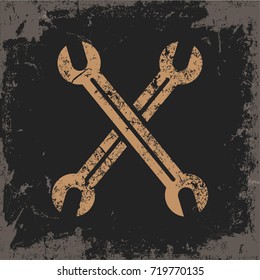 Repair design on grunge background,vector
