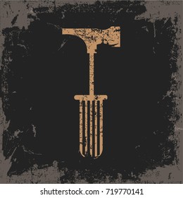 Repair design on grunge background,vector 