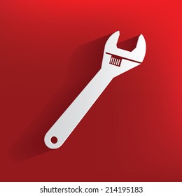 Repair design on red background,clean vector