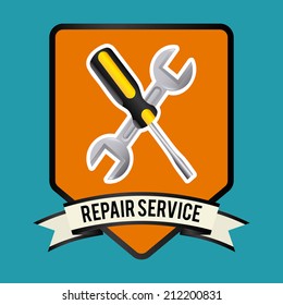 repair design over blue background vector illustration