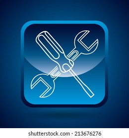 repair design over  blue background vector illustration