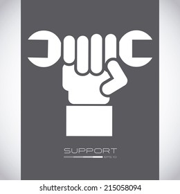 repair design over  gray background vector illustration