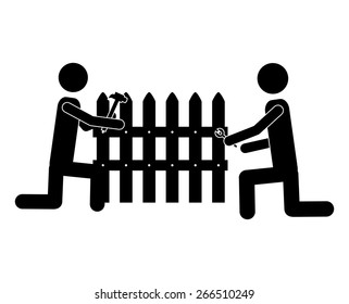 Repair design over white background, vector illustration