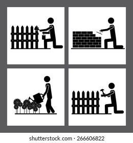 Repair design over white background, vector illustration