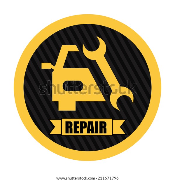 Repair Design Over White Background Vector Stock Vector (Royalty Free ...