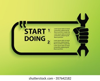 Repair Design and text box,vector