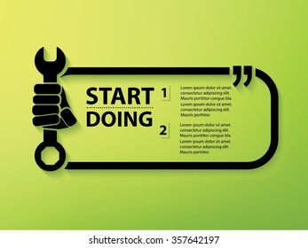 Repair Design and text box,vector
