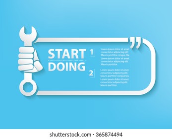 
Repair Design and text box,vector