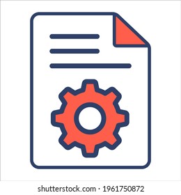 repair document flat line icon modern illustration