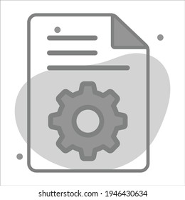 icono de documento de reparación con ilustración moderna de fondo