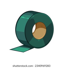 repair electrical tape cartoon. equipment insulation, roll texture, paper work repair electrical tape sign. isolated symbol vector illustration